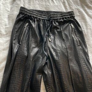Blank NYC faux crocodile joggers